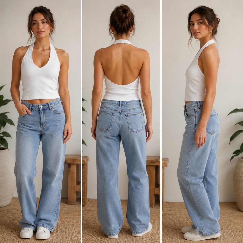 Urban Outfitters Out From Under Halter Crop Top Womens S White Ribbed Stretch‎
